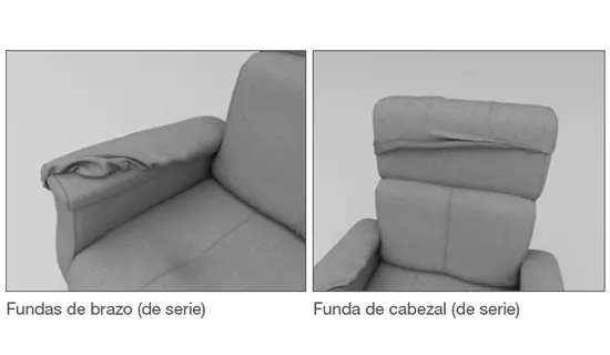 Detalle de brazos arcón para almacenaimento