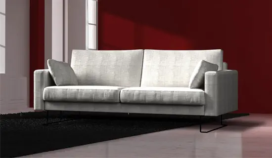 sofa 2 plazas pata alta