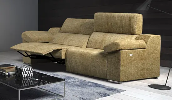 sofa de 2 plazas y asientos relax motorizados