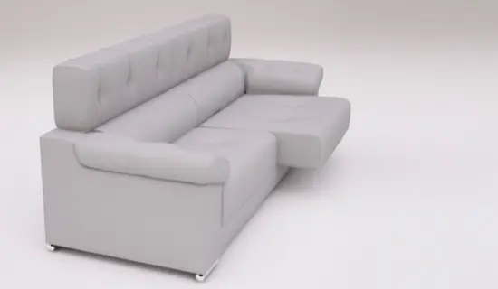 Sofa 2 plazas deslizantes con cabezal abatible y pata baja